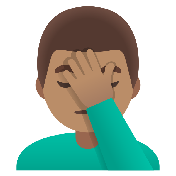 Emoji U1f926 1f3fd 200d 2642