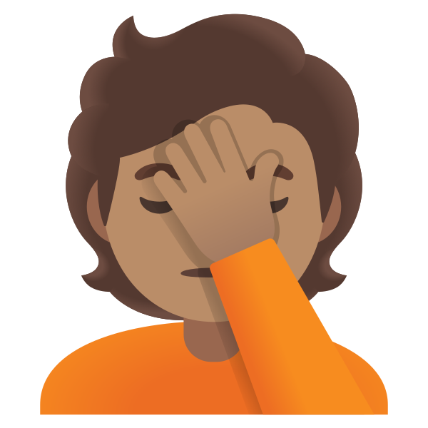 Emoji U1f926 1f3fd