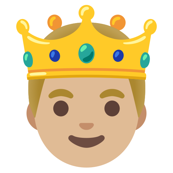 Emoji U1f934 1f3fc
