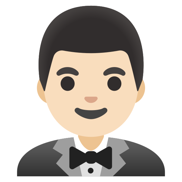 Emoji U1f935 1f3fb 200d 2642