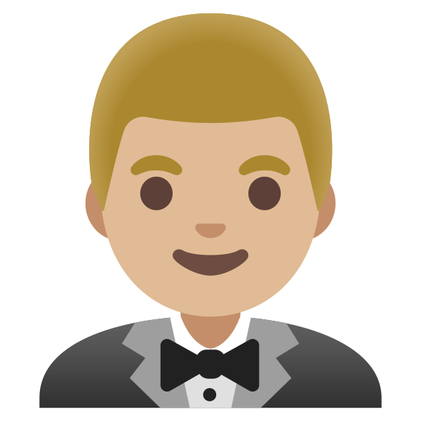 Emoji U1f935 1f3fc 200d 2642