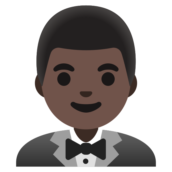 Emoji U1f935 1f3ff 200d 2642