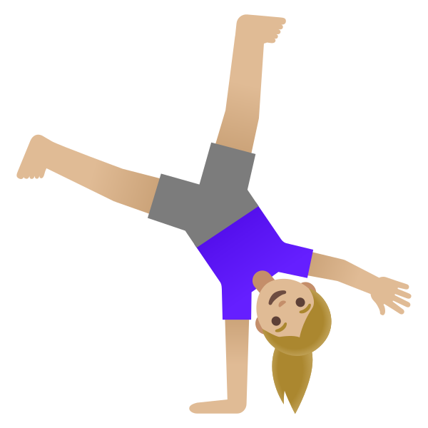 Emoji U1f938 1f3fc 200d 2640