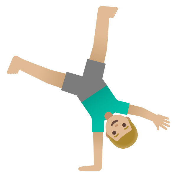 Emoji U1f938 1f3fc 200d 2642