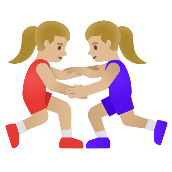 Emoji U1f93c 1f3fc 200d 2640
