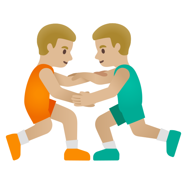 Emoji U1f93c 1f3fc 200d 2642
