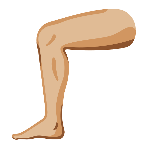 Emoji U1f9b5 1f3fc