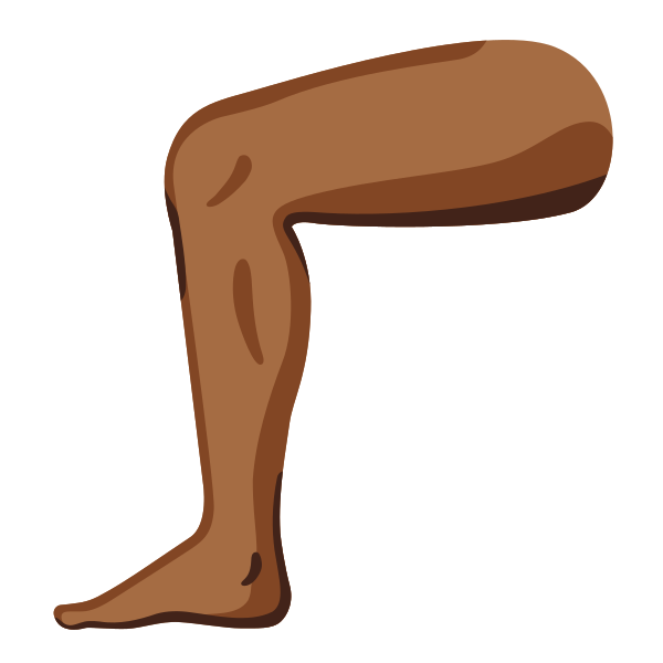 Emoji U1f9b5 1f3fe