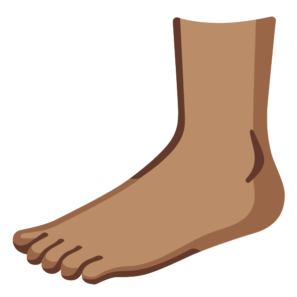 Emoji U1f9b6 1f3fd
