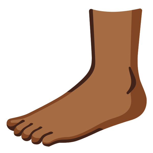 Emoji U1f9b6 1f3fe