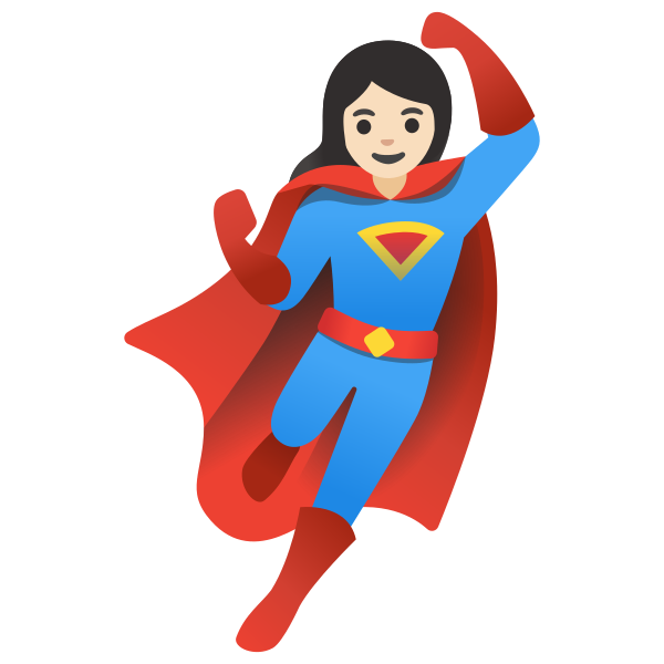 Emoji U1f9b8 1f3fb 200d 2640