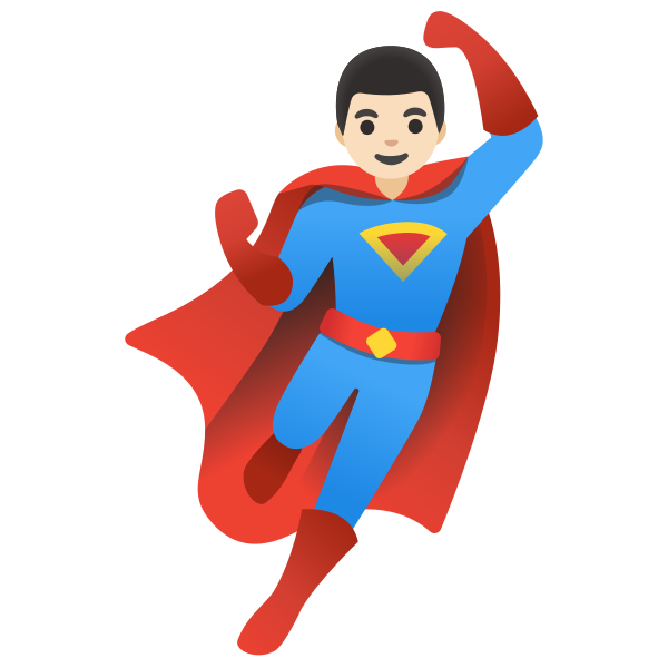 Emoji U1f9b8 1f3fb 200d 2642