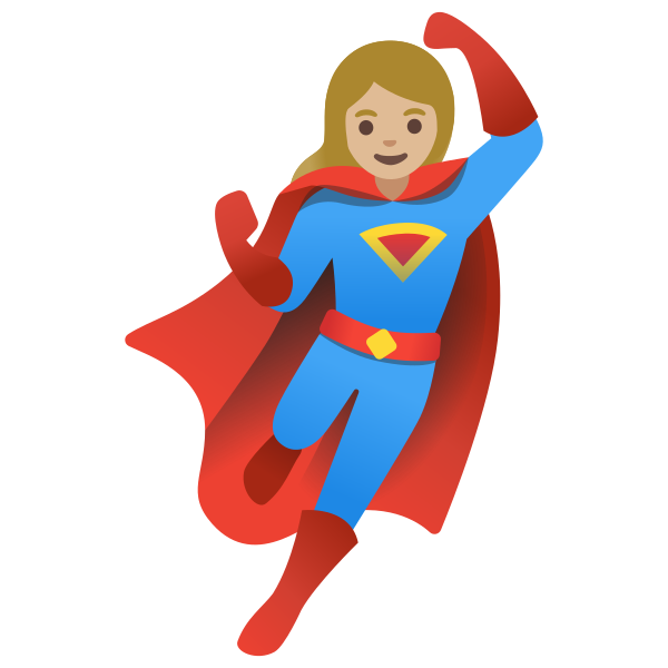 Emoji U1f9b8 1f3fc 200d 2640