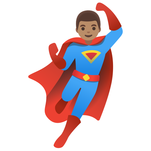 Emoji U1f9b8 1f3fd 200d 2642