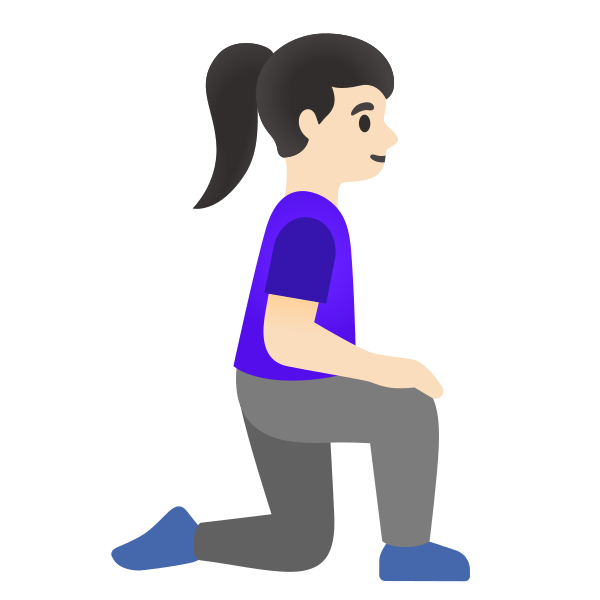 Emoji U1f9ce 1f3fb 200d 2640 200d 27a1