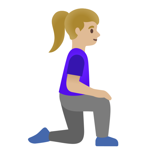 Emoji U1f9ce 1f3fc 200d 2640 200d 27a1