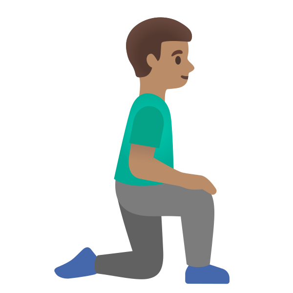 Emoji U1f9ce 1f3fd 200d 2642 200d 27a1