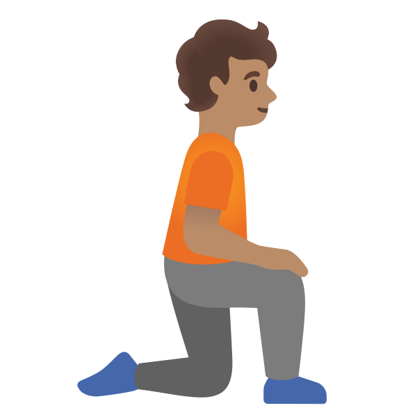 Emoji U1f9ce 1f3fd 200d 27a1