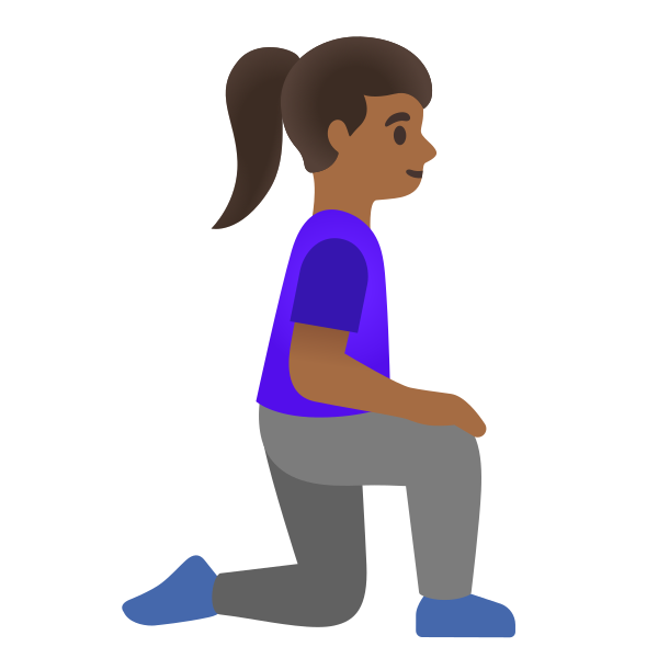 Emoji U1f9ce 1f3fe 200d 2640 200d 27a1