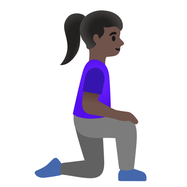 Emoji U1f9ce 1f3ff 200d 2640 200d 27a1