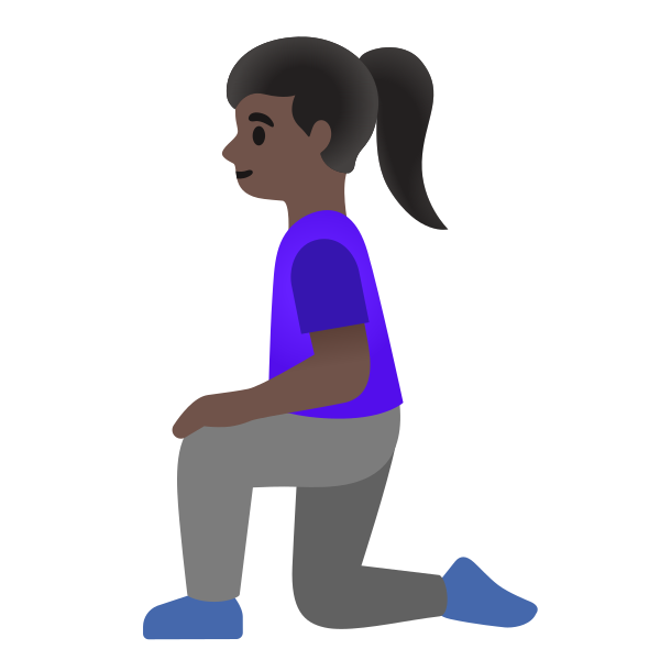 Emoji U1f9ce 1f3ff 200d 2640