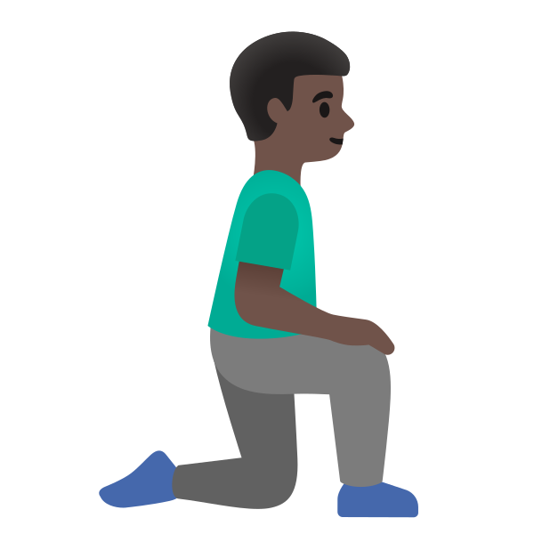 Emoji U1f9ce 1f3ff 200d 2642 200d 27a1