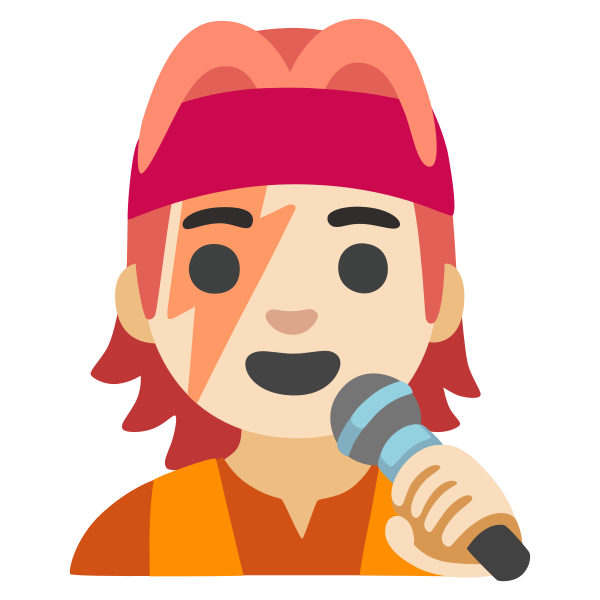Emoji U1f9d1 1f3fb 200d 1f3a4