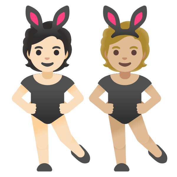 Emoji U1f9d1 1f3fb 200d 1f430 200d 1f9d1 1f3fc