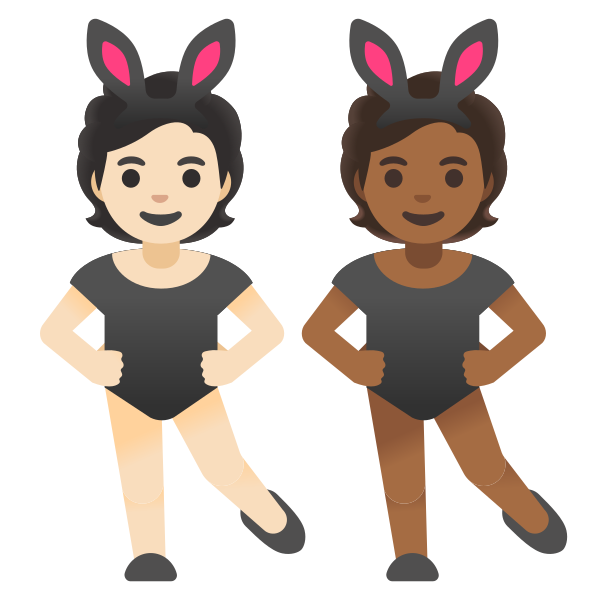 Emoji U1f9d1 1f3fb 200d 1f430 200d 1f9d1 1f3fe