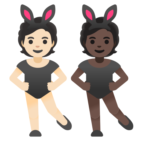 Emoji U1f9d1 1f3fb 200d 1f430 200d 1f9d1 1f3ff