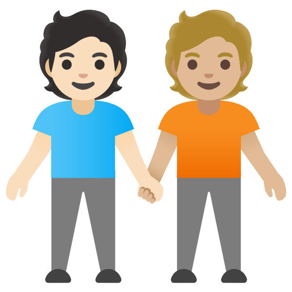 Emoji U1f9d1 1f3fb 200d 1f91d 200d 1f9d1 1f3fc