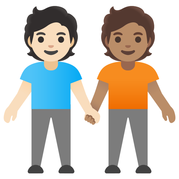 Emoji U1f9d1 1f3fb 200d 1f91d 200d 1f9d1 1f3fd
