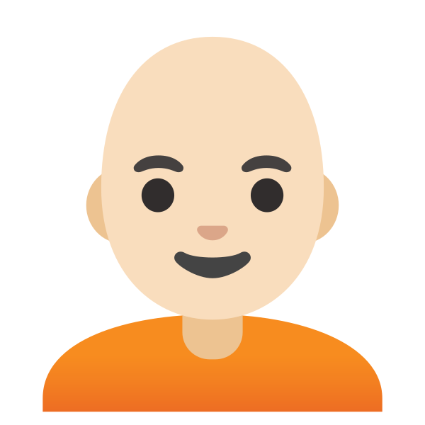 Emoji U1f9d1 1f3fb 200d 1f9b2