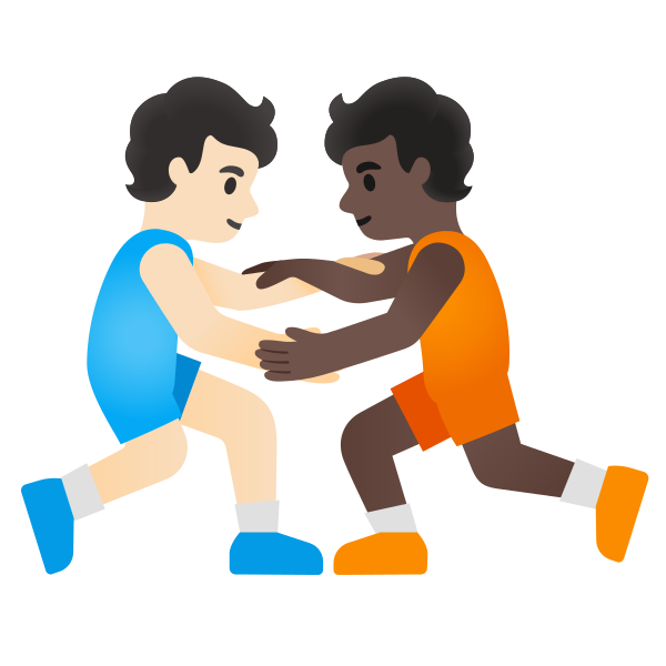 Emoji U1f9d1 1f3fb 200d 1faef 200d 1f9d1 1f3ff