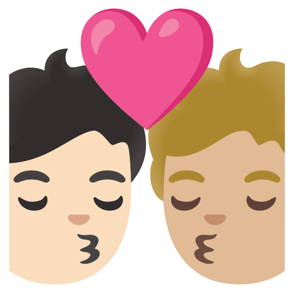 Emoji U1f9d1 1f3fb 200d 2764 200d 1f48b 200d 1f9d1 1f3fc