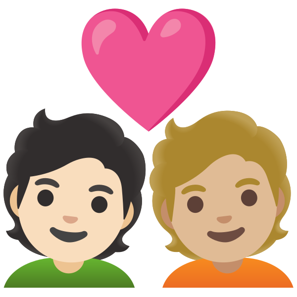 Emoji U1f9d1 1f3fb 200d 2764 200d 1f9d1 1f3fc
