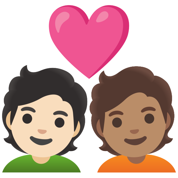 Emoji U1f9d1 1f3fb 200d 2764 200d 1f9d1 1f3fd