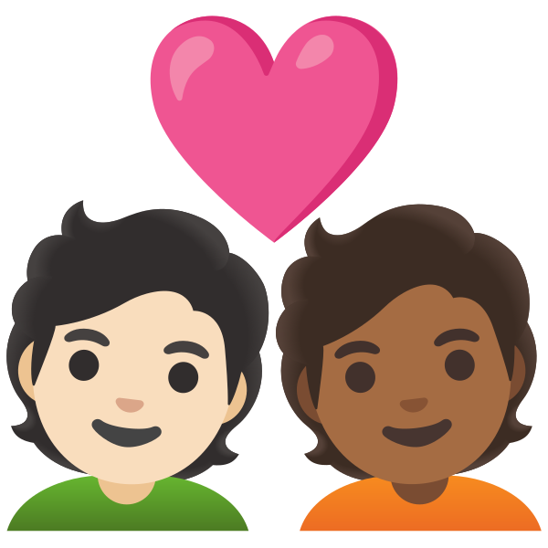 Emoji U1f9d1 1f3fb 200d 2764 200d 1f9d1 1f3fe