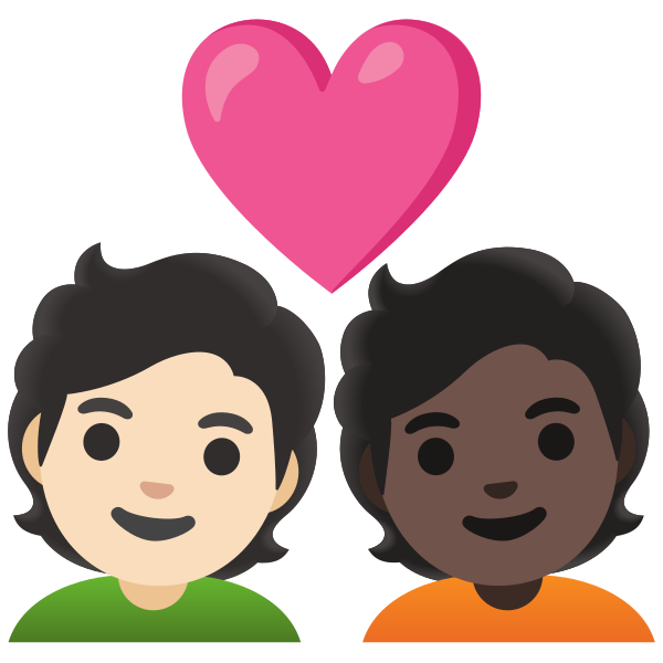 Emoji U1f9d1 1f3fb 200d 2764 200d 1f9d1 1f3ff