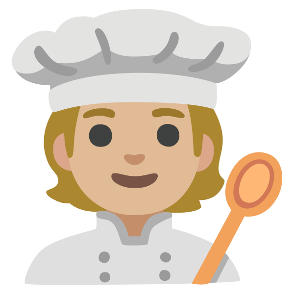 Emoji U1f9d1 1f3fc 200d 1f373