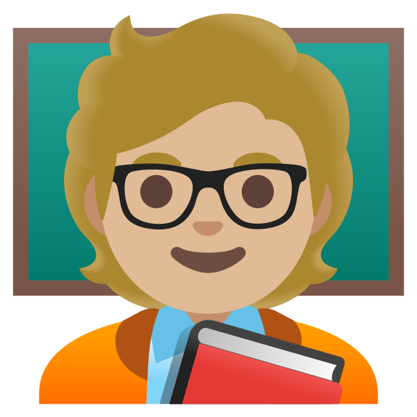 Emoji U1f9d1 1f3fc 200d 1f3eb