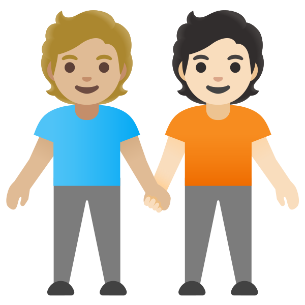 Emoji U1f9d1 1f3fc 200d 1f91d 200d 1f9d1 1f3fb
