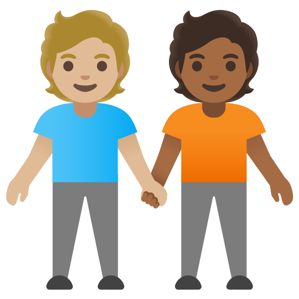 Emoji U1f9d1 1f3fc 200d 1f91d 200d 1f9d1 1f3fe