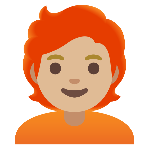 Emoji U1f9d1 1f3fc 200d 1f9b0