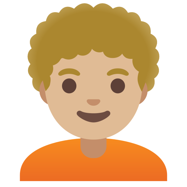Emoji U1f9d1 1f3fc 200d 1f9b1