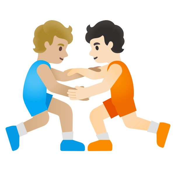 Emoji U1f9d1 1f3fc 200d 1faef 200d 1f9d1 1f3fb