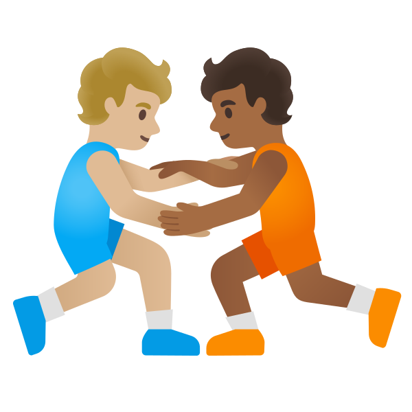 Emoji U1f9d1 1f3fc 200d 1faef 200d 1f9d1 1f3fe