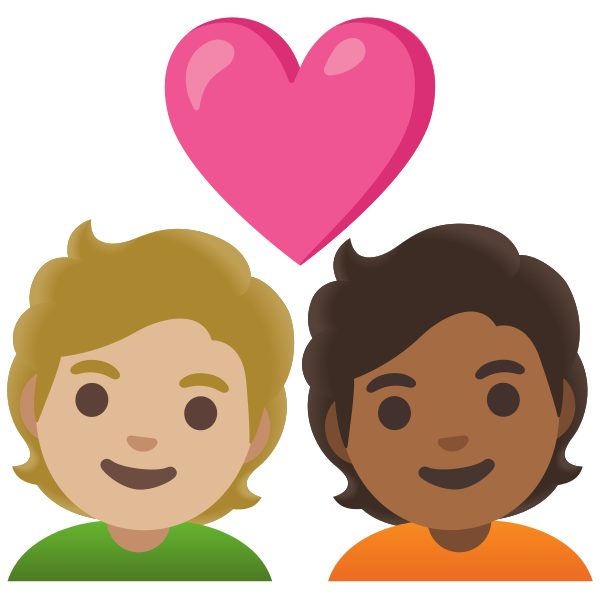 Emoji U1f9d1 1f3fc 200d 2764 200d 1f9d1 1f3fe