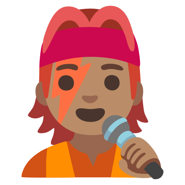 Emoji U1f9d1 1f3fd 200d 1f3a4