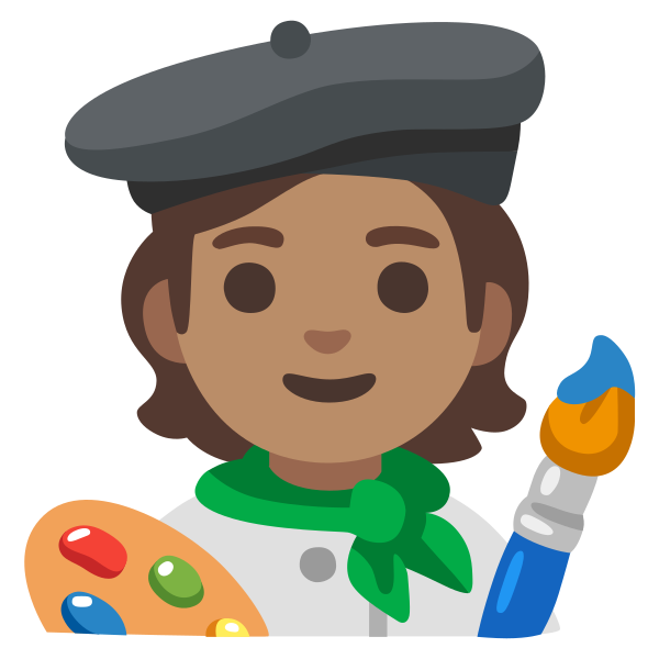 Emoji U1f9d1 1f3fd 200d 1f3a8
